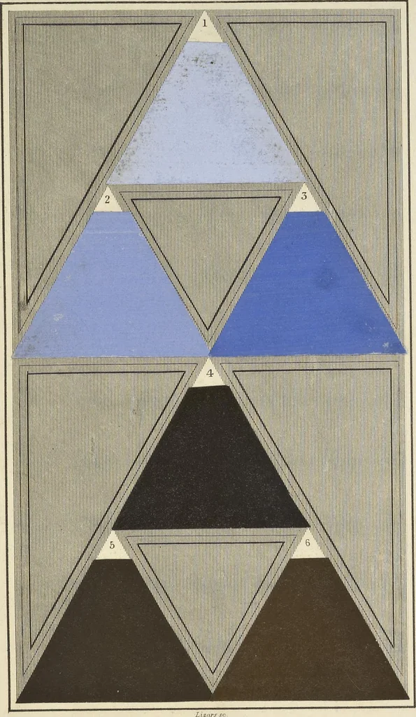 An illustration from A nomenclature of colours, applicable to the arts and natural sciences, to manufactures and other purposes of general utility, 1846, leaf 136