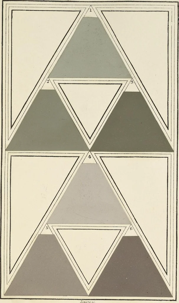 An illustration from A nomenclature of colours, applicable to the arts and natural sciences, to manufactures and other purposes of general utility, 1846, leaf 232