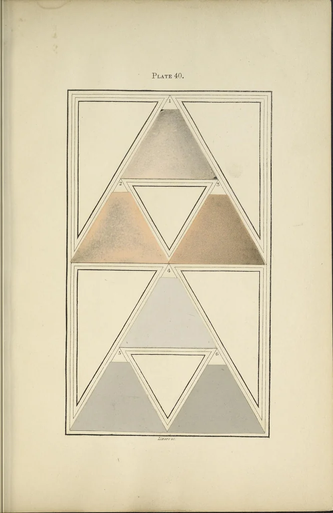 An illustration from A nomenclature of colours, applicable to the arts and natural sciences, to manufactures and other purposes of general utility, 1846, leaf 260
