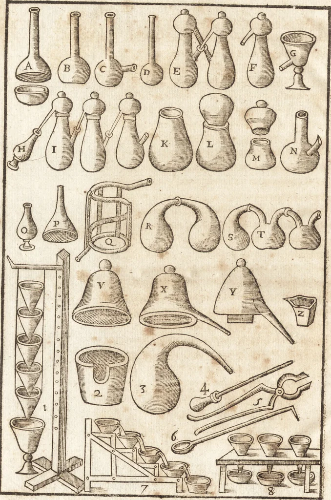An illustration from Le vray et methodique cours de la physique resolutiue, vulgairement dite chymie : representé par figures generales & particulieres : pour connoistre la theotechnie ergocosmique, c'est à dire, l'art de Dieu, en l'ouurage de l'vniuers, 1653, leaf 139