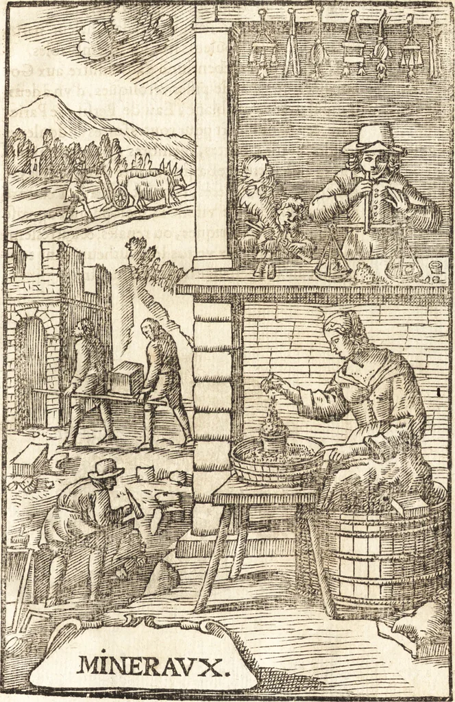 An illustration from Le vray et methodique cours de la physique resolutiue, vulgairement dite chymie : representé par figures generales & particulieres : pour connoistre la theotechnie ergocosmique, c'est à dire, l'art de Dieu, en l'ouurage de l'vniuers, 1653, leaf 430