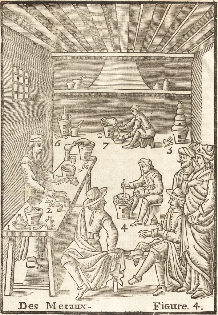 An illustration from Le vray et methodique cours de la physique resolutiue, vulgairement dite chymie : representé par figures generales & particulieres : pour connoistre la theotechnie ergocosmique, c'est à dire, l'art de Dieu, en l'ouurage de l'vniuers, 1653, leaf 601