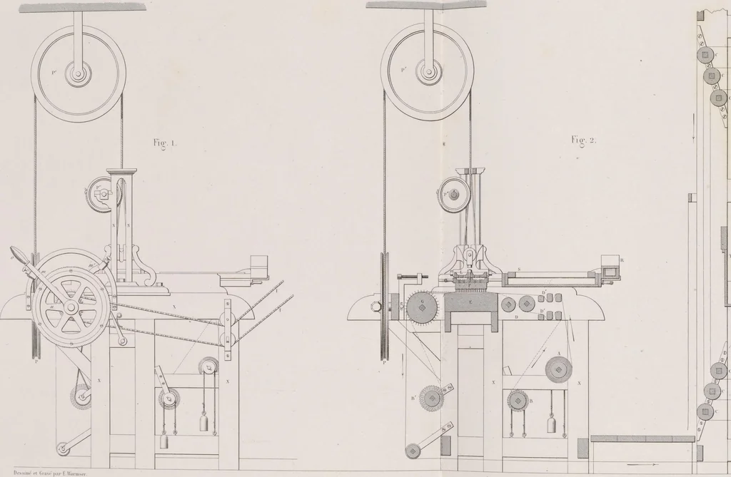 An illustration from Traité théorique et pratique de l'impression des tissus, 1846, leaf 19