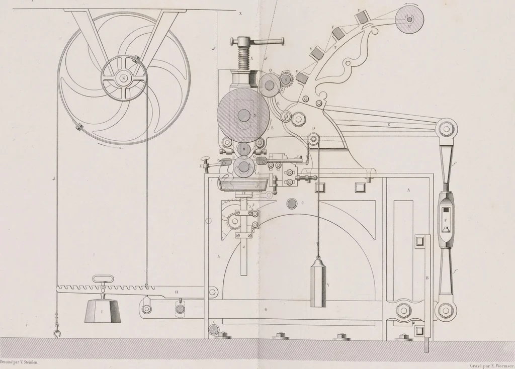 An illustration from Traité théorique et pratique de l'impression des tissus, 1846, leaf 29