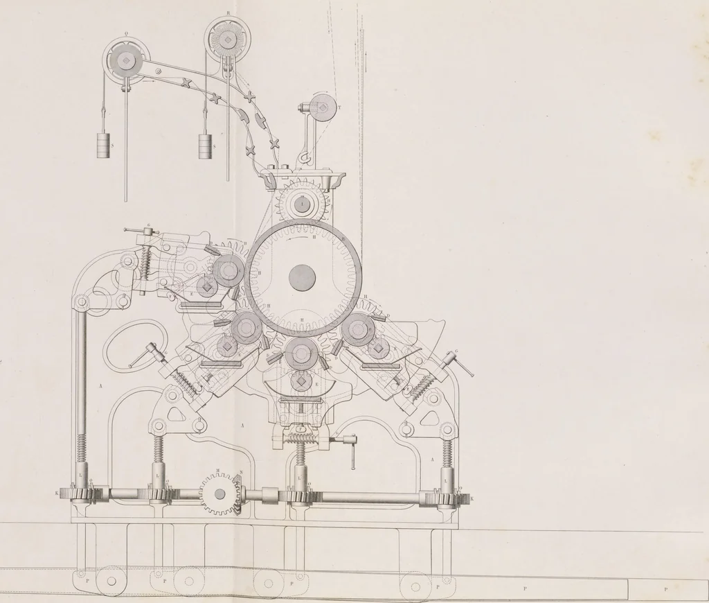 An illustration from Traité théorique et pratique de l'impression des tissus, 1846, leaf 35