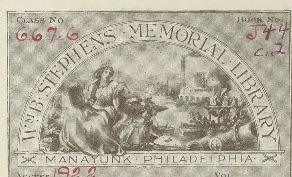 An illustration from The manufacture of lake pigments from artificial colours, 1900, leaf 1