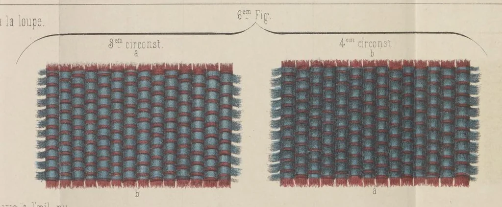 An illustration from Théorie des effets optiques que présentent les étoffes de soie, 1846, leaf 234