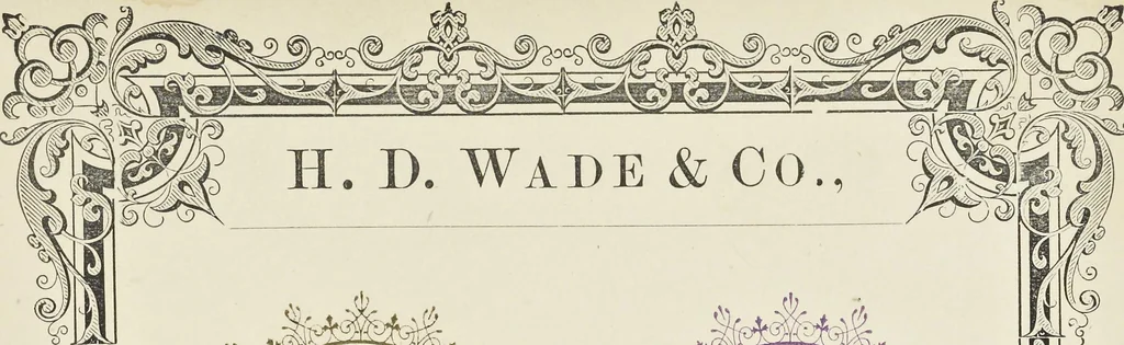An illustration from Specimens of black and colored printing inks manufactured by H.D. Wade & Co., no. 50 Ann Street, New York, 1870, leaf 100