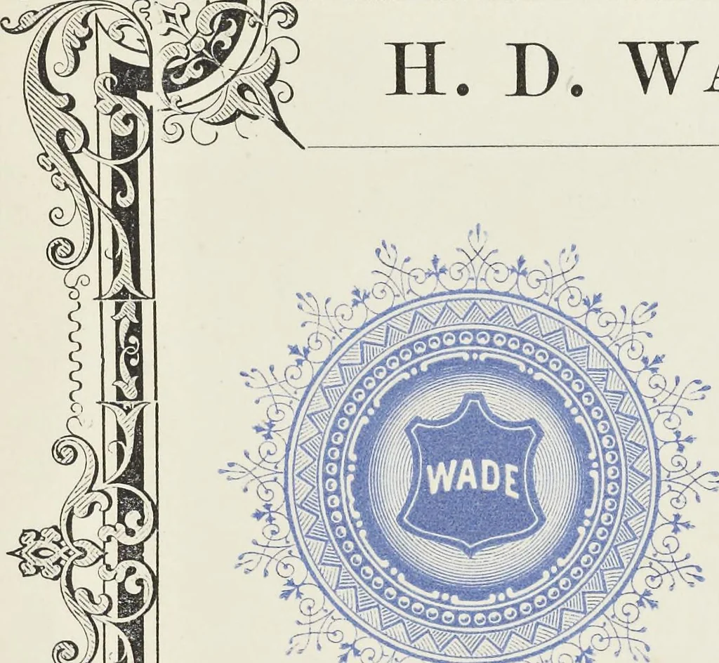 An illustration from Specimens of black and colored printing inks manufactured by H.D. Wade & Co., no. 50 Ann Street, New York, 1870, leaf 110