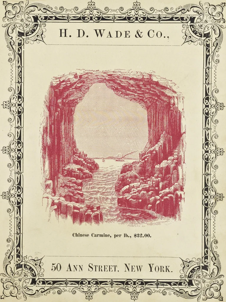 An illustration from Specimens of black and colored printing inks manufactured by H.D. Wade & Co., no. 50 Ann Street, New York, 1870, leaf 132