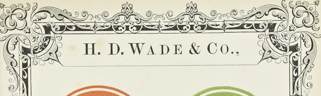 An illustration from Specimens of black and colored printing inks manufactured by H.D. Wade & Co., no. 50 Ann Street, New York, 1870, leaf 38