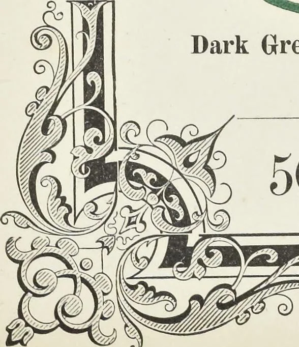 An illustration from Specimens of black and colored printing inks manufactured by H.D. Wade & Co., no. 50 Ann Street, New York, 1870, leaf 60
