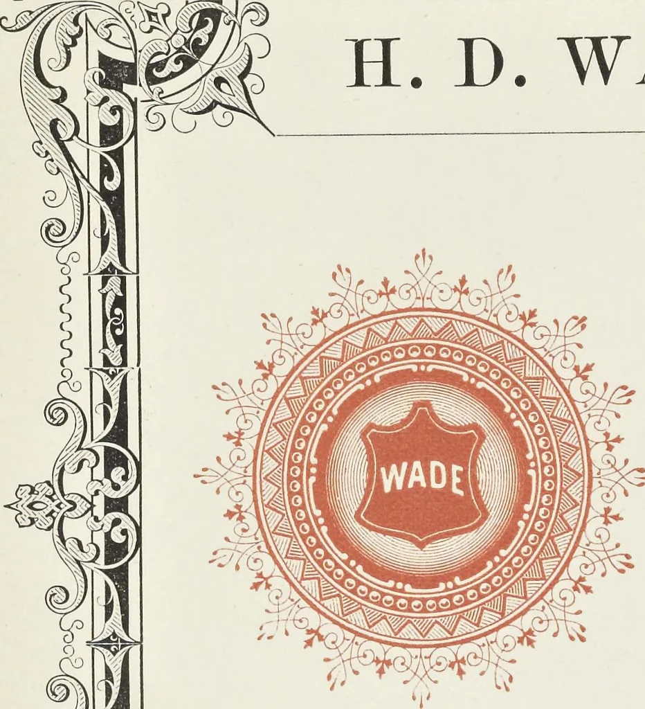 An illustration from Specimens of black and colored printing inks manufactured by H.D. Wade & Co., no. 50 Ann Street, New York, 1870, leaf 70
