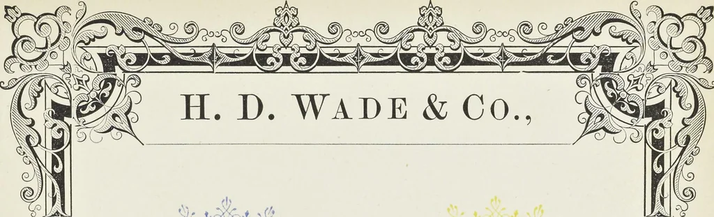 An illustration from Specimens of black and colored printing inks manufactured by H.D. Wade & Co., no. 50 Ann Street, New York, 1870, leaf 82