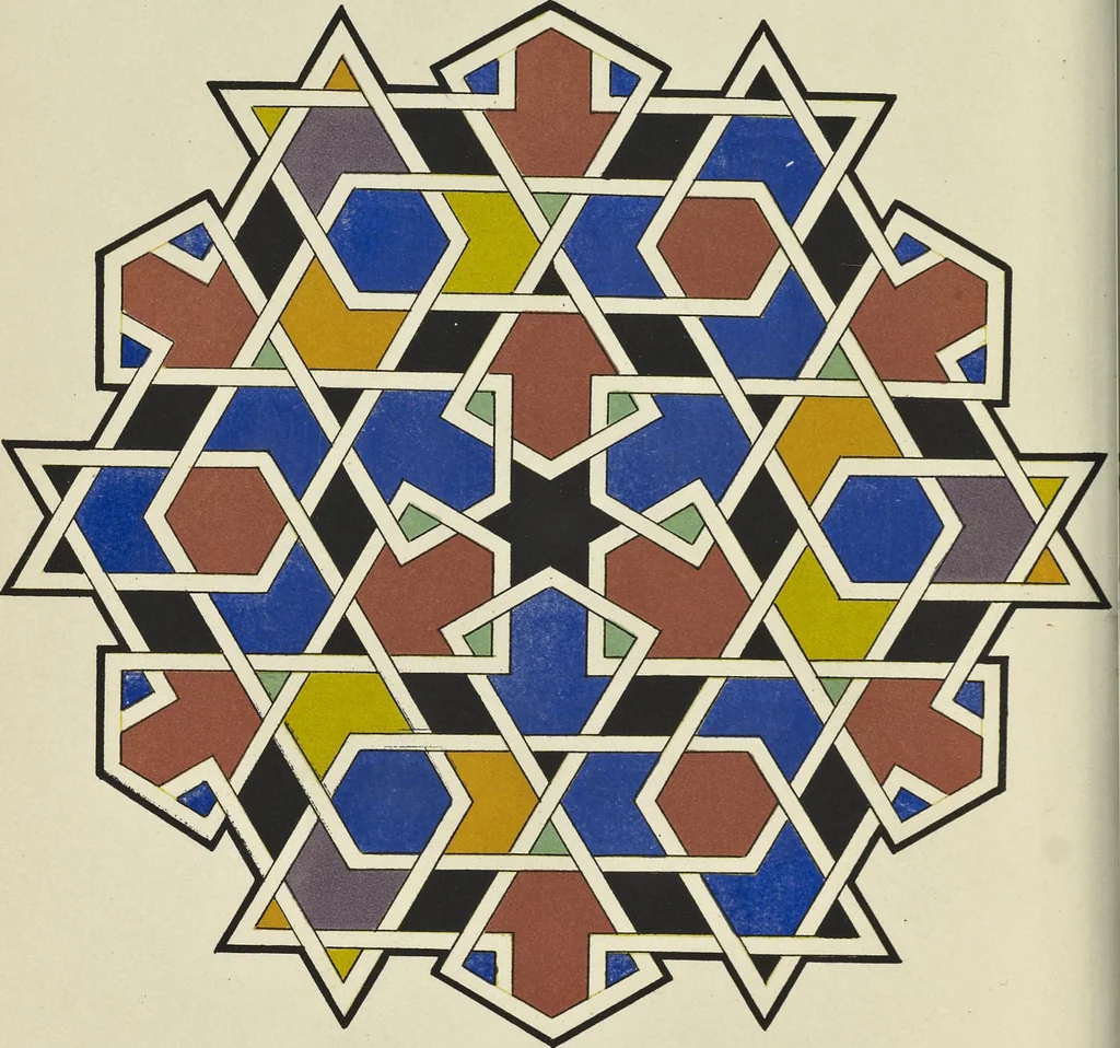 An illustration from On colour, and on the necessity for a general diffusion of taste among all classes : with remarks on laying out dressed geometrical gardens, examples of good and bad taste, illustrated by woodcuts and coloured plates in contrast, 1858, leaf 17