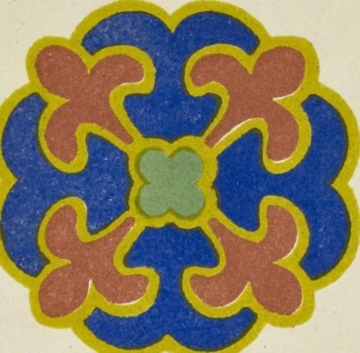 An illustration from On colour, and on the necessity for a general diffusion of taste among all classes : with remarks on laying out dressed geometrical gardens, examples of good and bad taste, illustrated by woodcuts and coloured plates in contrast, 1858, leaf 22