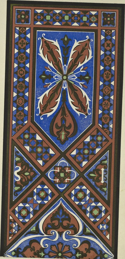 An illustration from On colour, and on the necessity for a general diffusion of taste among all classes : with remarks on laying out dressed geometrical gardens, examples of good and bad taste, illustrated by woodcuts and coloured plates in contrast, 1858, leaf 7