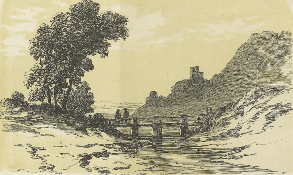 An illustration from The theory and practice of landscape painting in water-colours illustrated by a series of twenty-six drawings and diagrams in colours and numerous woodcuts, 1885, leaf 135