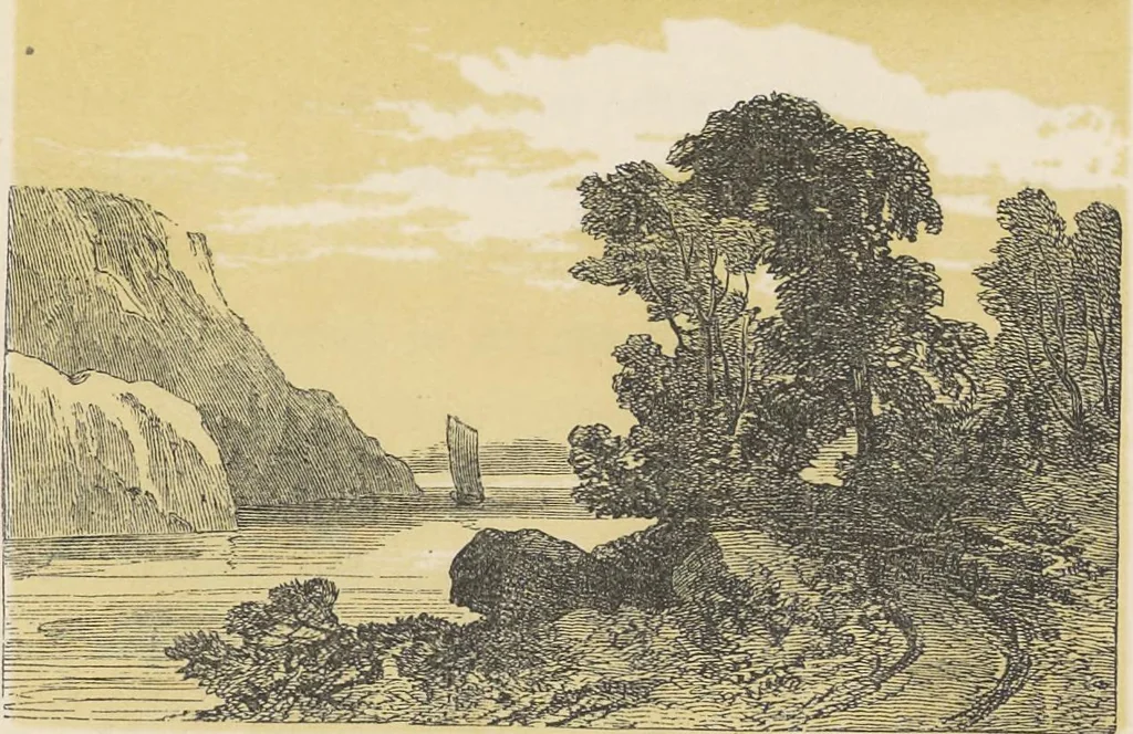 An illustration from The theory and practice of landscape painting in water-colours illustrated by a series of twenty-six drawings and diagrams in colours and numerous woodcuts, 1885, leaf 138