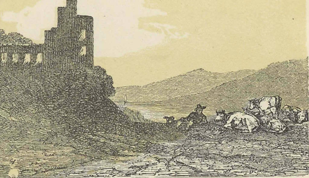 An illustration from The theory and practice of landscape painting in water-colours illustrated by a series of twenty-six drawings and diagrams in colours and numerous woodcuts, 1885, leaf 139