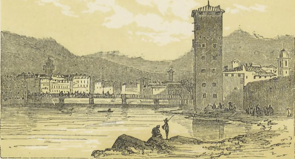 An illustration from The theory and practice of landscape painting in water-colours illustrated by a series of twenty-six drawings and diagrams in colours and numerous woodcuts, 1885, leaf 141