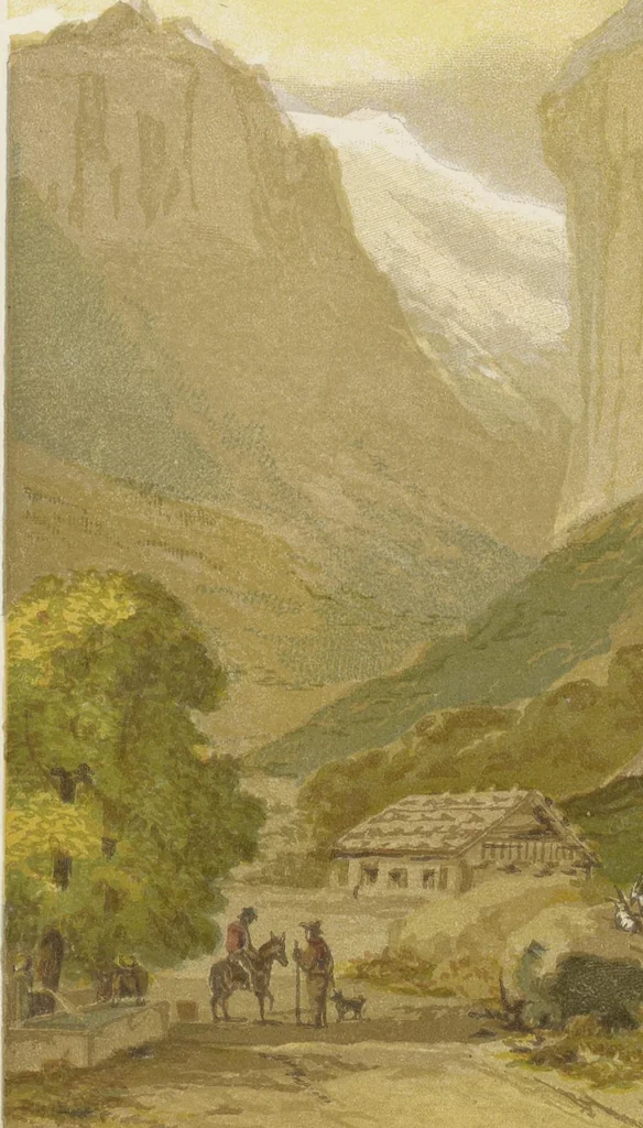 An illustration from The theory and practice of landscape painting in water-colours illustrated by a series of twenty-six drawings and diagrams in colours and numerous woodcuts, 1885, leaf 287