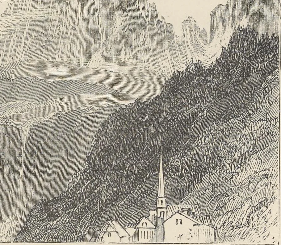 An illustration from The theory and practice of landscape painting in water-colours illustrated by a series of twenty-six drawings and diagrams in colours and numerous woodcuts, 1885, leaf 296