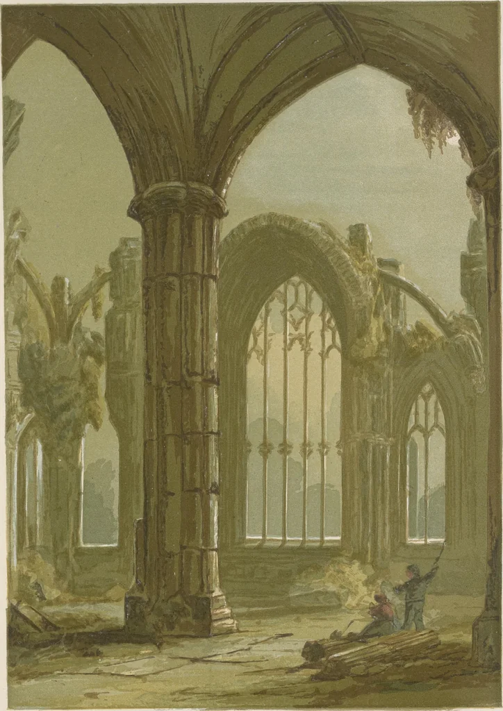 An illustration from The theory and practice of landscape painting in water-colours illustrated by a series of twenty-six drawings and diagrams in colours and numerous woodcuts, 1885, leaf 334