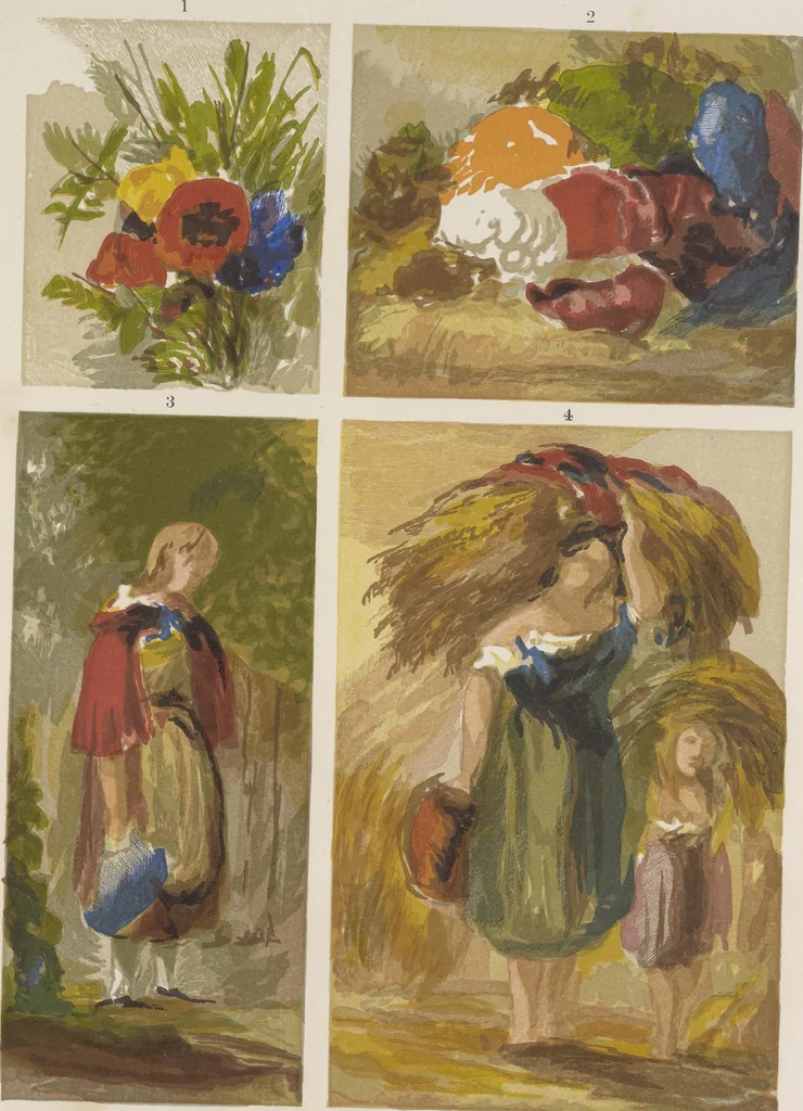 An illustration from The theory and practice of landscape painting in water-colours illustrated by a series of twenty-six drawings and diagrams in colours and numerous woodcuts, 1885, leaf 386