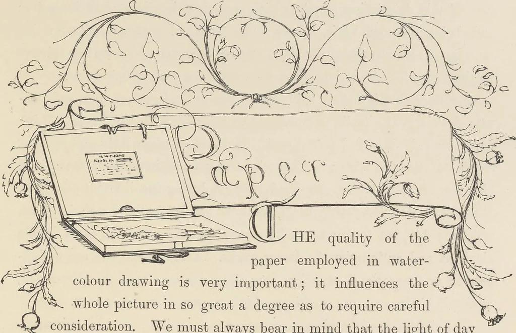An illustration from The theory and practice of landscape painting in water-colours illustrated by a series of twenty-six drawings and diagrams in colours and numerous woodcuts, 1885, leaf 88