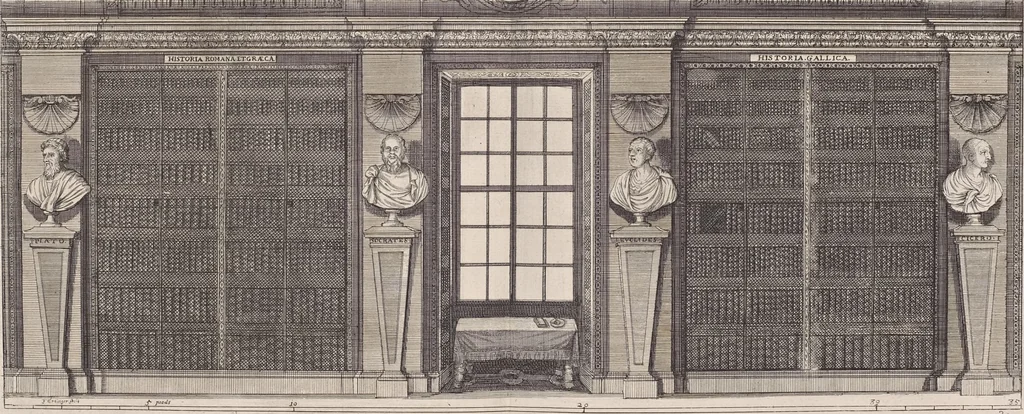 An illustration from Le cabinet de la Bibliotheque de Sainte Genevieve : divisé en deux parties : contenant les antiquitez de la réligion des chrétiens, des Egyptiens, & des Romains; des tombeaux, des poids & des médailles; de monnoyes, des pierres antiques gravées, & des mineraux ..., 1692, leaf 22