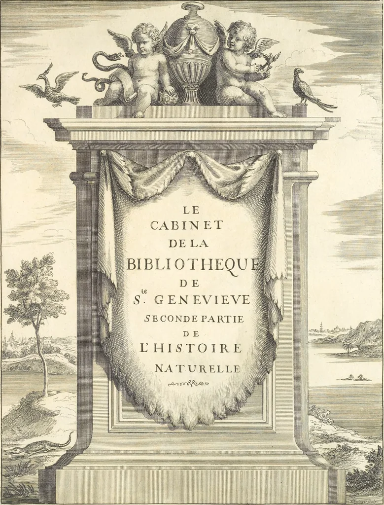 An illustration from Le cabinet de la Bibliotheque de Sainte Genevieve : divisé en deux parties : contenant les antiquitez de la réligion des chrétiens, des Egyptiens, & des Romains; des tombeaux, des poids & des médailles; de monnoyes, des pierres antiques gravées, & des mineraux ..., 1692, leaf 282