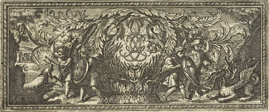 An illustration from Le cabinet de la Bibliotheque de Sainte Genevieve : divisé en deux parties : contenant les antiquitez de la réligion des chrétiens, des Egyptiens, & des Romains; des tombeaux, des poids & des médailles; de monnoyes, des pierres antiques gravées, & des mineraux ..., 1692, leaf 286