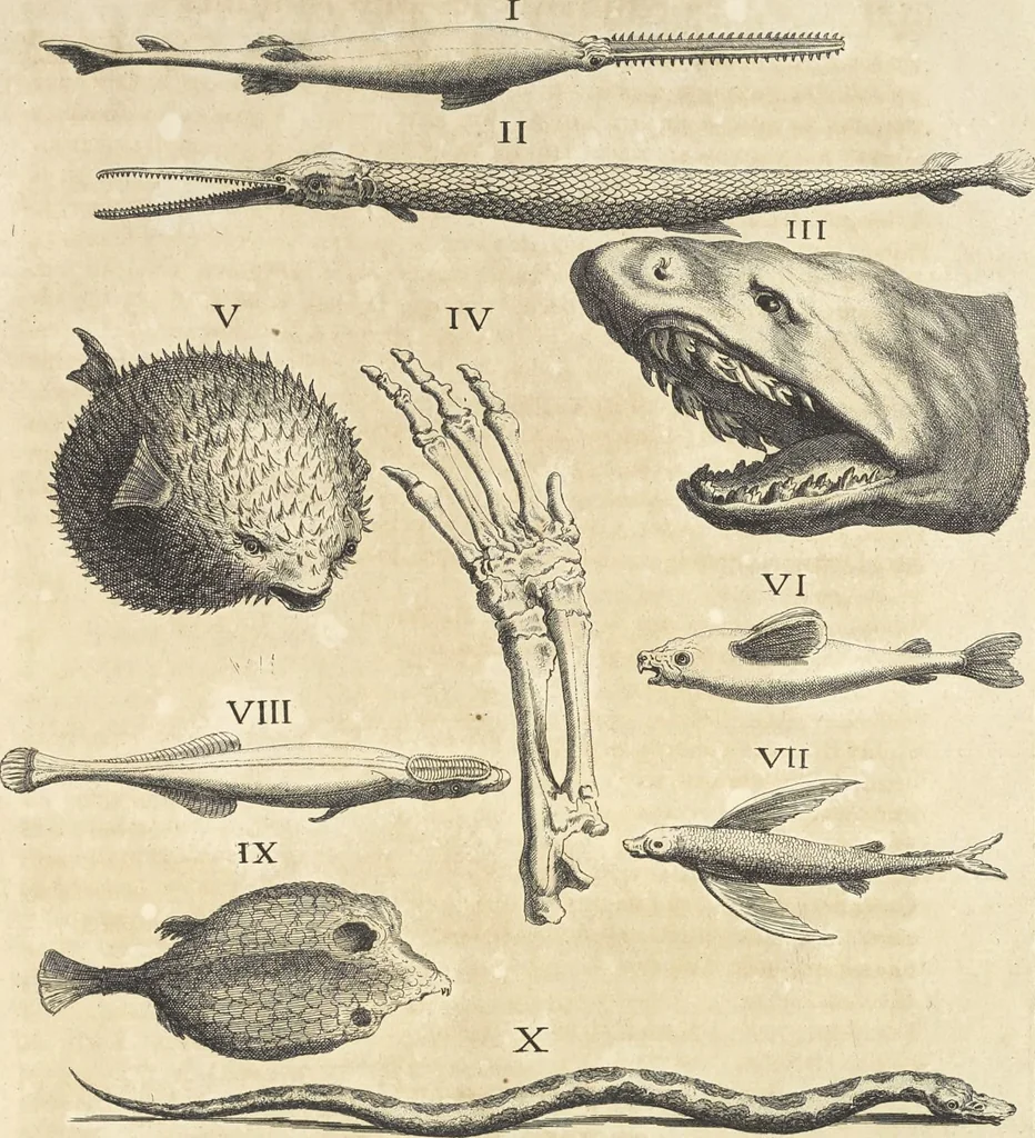 An illustration from Le cabinet de la Bibliotheque de Sainte Genevieve : divisé en deux parties : contenant les antiquitez de la réligion des chrétiens, des Egyptiens, & des Romains; des tombeaux, des poids & des médailles; de monnoyes, des pierres antiques gravées, & des mineraux ..., 1692, leaf 304