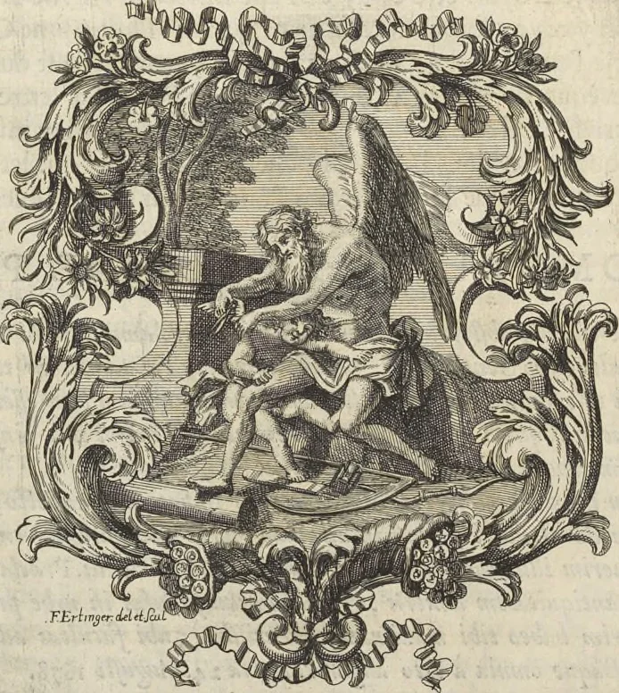 An illustration from Le cabinet de la Bibliotheque de Sainte Genevieve : divisé en deux parties : contenant les antiquitez de la réligion des chrétiens, des Egyptiens, & des Romains; des tombeaux, des poids & des médailles; de monnoyes, des pierres antiques gravées, & des mineraux ..., 1692, leaf 47