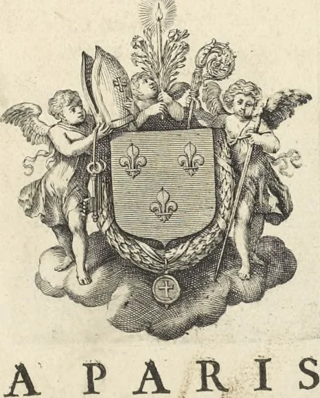 An illustration from Le cabinet de la Bibliotheque de Sainte Genevieve : divisé en deux parties : contenant les antiquitez de la réligion des chrétiens, des Egyptiens, & des Romains; des tombeaux, des poids & des médailles; de monnoyes, des pierres antiques gravées, & des mineraux ..., 1692, leaf 6