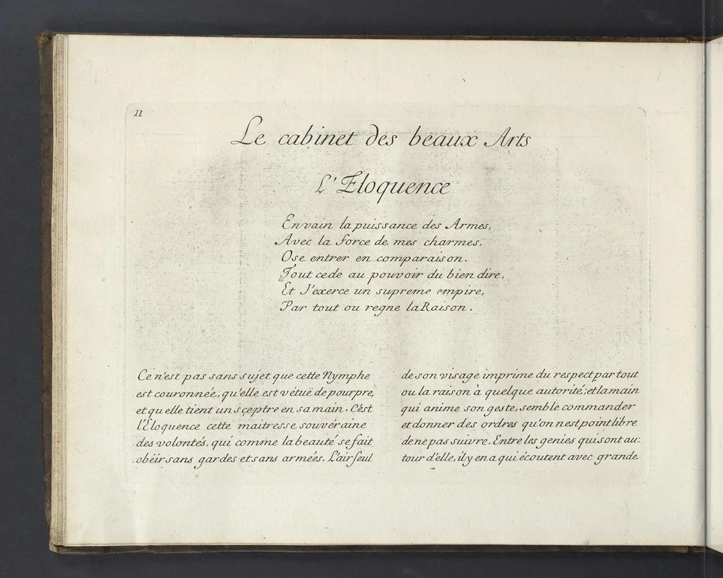 An illustration from Le Cabinet des Beaux Arts, ou, Recueil d'estampes gravés d'après les tableaux d'un plafond ou les beaux arts sont representées : avec explication de ces mêmes tableaux, 1690, leaf 33