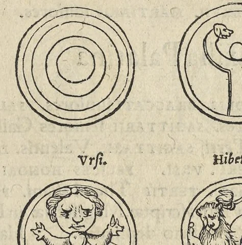 An illustration from Caesar Avgvstvs, sive, Historiae imperatorvm Caesarvmqve romanorvm ex antiqvis nvmismatibvs restitvtae liber secvndvs : acessit Caesaris Avgvsti vita et res gestae, 1574, leaf 348