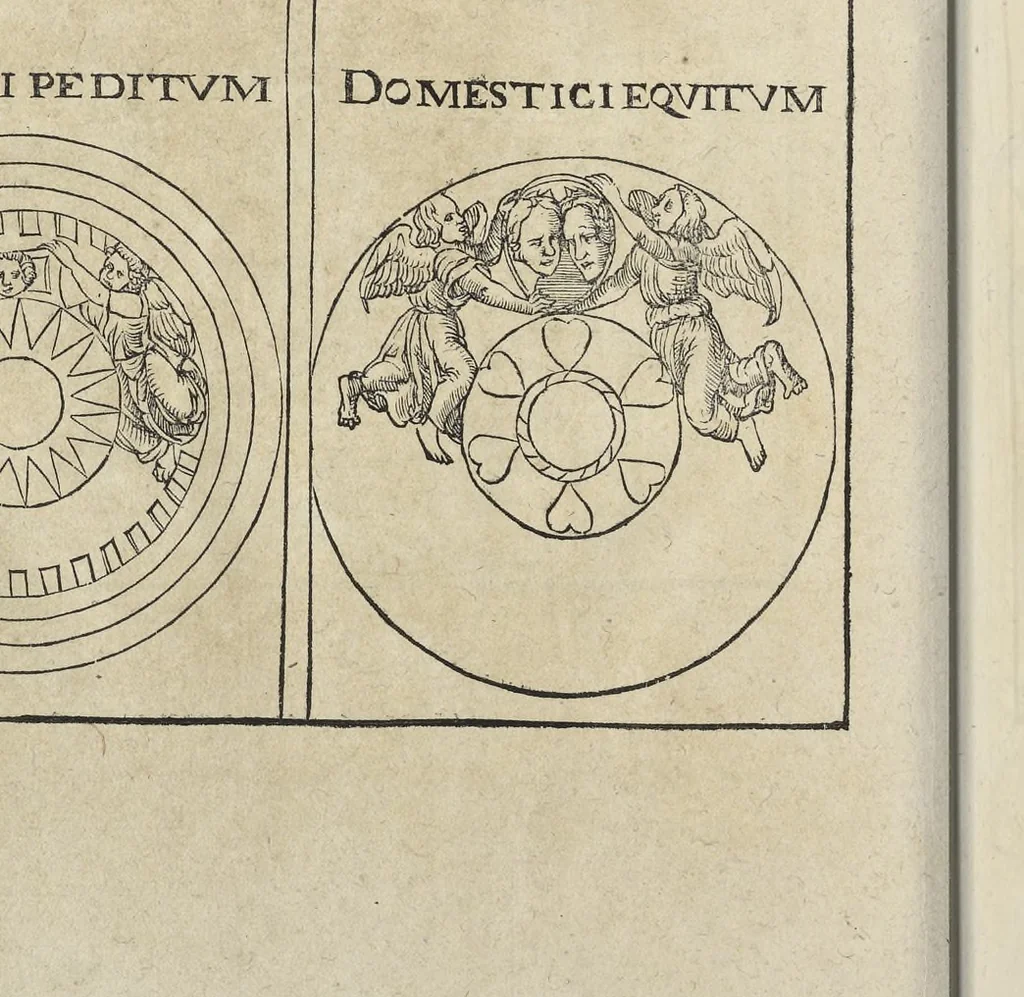 An illustration from Caesar Avgvstvs, sive, Historiae imperatorvm Caesarvmqve romanorvm ex antiqvis nvmismatibvs restitvtae liber secvndvs : acessit Caesaris Avgvsti vita et res gestae, 1574, leaf 369