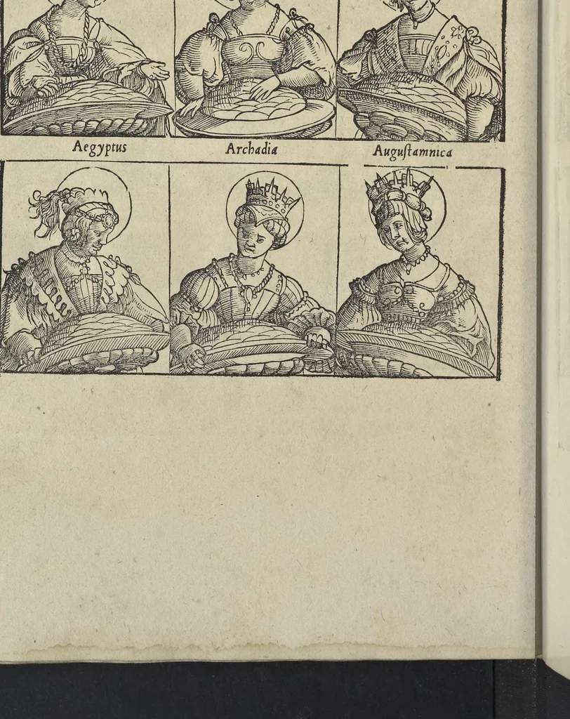 An illustration from Caesar Avgvstvs, sive, Historiae imperatorvm Caesarvmqve romanorvm ex antiqvis nvmismatibvs restitvtae liber secvndvs : acessit Caesaris Avgvsti vita et res gestae, 1574, leaf 383