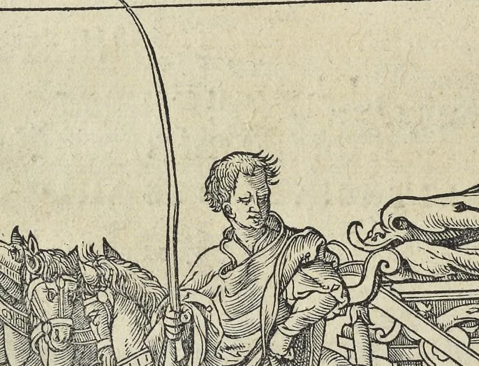 An illustration from Caesar Avgvstvs, sive, Historiae imperatorvm Caesarvmqve romanorvm ex antiqvis nvmismatibvs restitvtae liber secvndvs : acessit Caesaris Avgvsti vita et res gestae, 1574, leaf 427