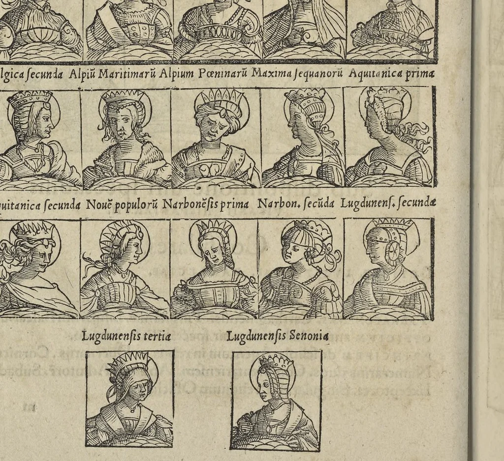 An illustration from Caesar Avgvstvs, sive, Historiae imperatorvm Caesarvmqve romanorvm ex antiqvis nvmismatibvs restitvtae liber secvndvs : acessit Caesaris Avgvsti vita et res gestae, 1574, leaf 465