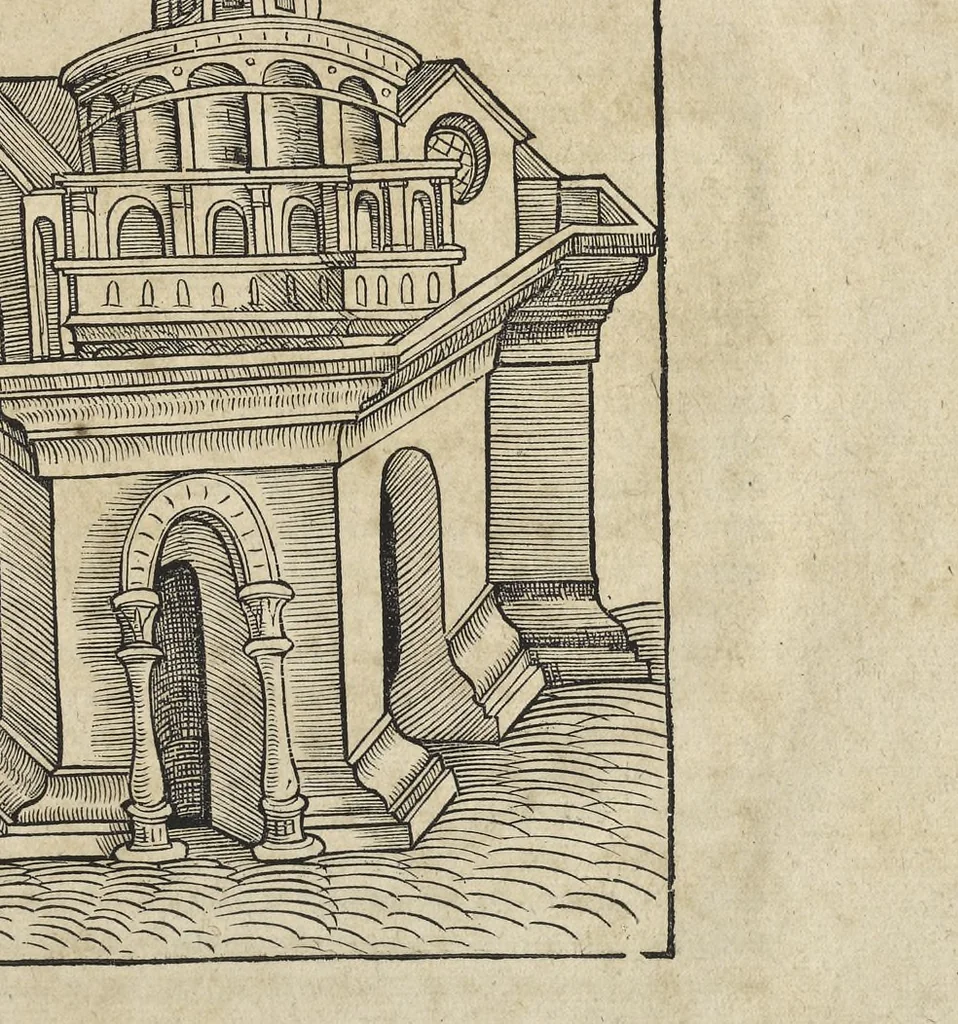 An illustration from Caesar Avgvstvs, sive, Historiae imperatorvm Caesarvmqve romanorvm ex antiqvis nvmismatibvs restitvtae liber secvndvs : acessit Caesaris Avgvsti vita et res gestae, 1574, leaf 506