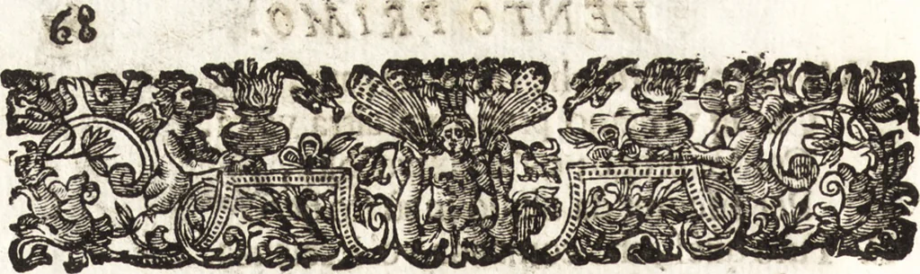 An illustration from La carta del nauegar pitoresco : dialogo tra vn senator venetian deletante, e vn professor de pitura, soto nome d'ecelenza, e de compare ..., 1660, leaf 95