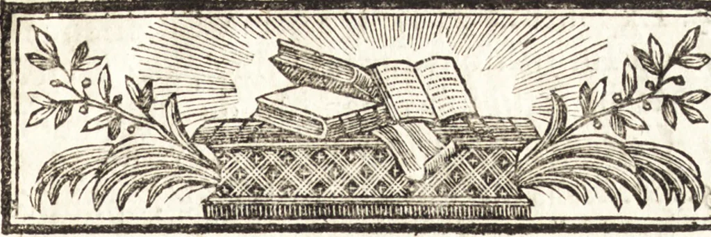 An illustration from Catalogue des livres du cabinet de feu M. d'Ennery : dont la vente se fera le lundi 18 décembre 1786 & jours suivans, à quatre heures de relevée, en sa maison, rue Neuve-des-bons-enfans, no. 10, 1786, leaf 16