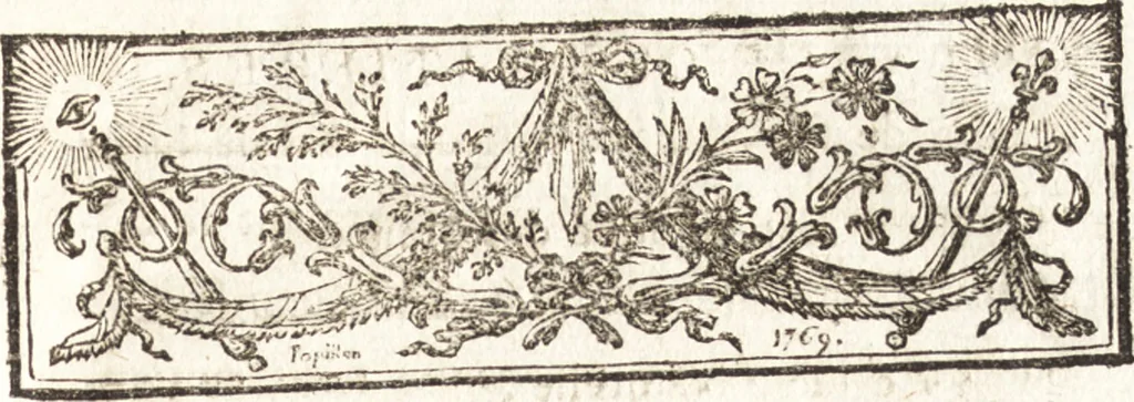 An illustration from Catalogue raisonné des tableaux, dessins, estampes, figures de bronze & de marbre, & morceaux d'histoire naturelle, qui composoient le cabinet de feu M. Poullain, receveur général des domaines du roi : suivi d'un abrégé historique de la vie des peintres dont les ouvrages formoient cette collection, 1780, leaf 14