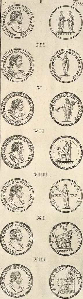 An illustration from I cesari in oro : raccolti nel Farnese museo, e pubblicati colle loro congrue interpretazioni, 1694, leaf 14