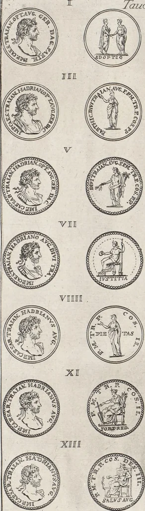 An illustration from I cesari in oro : raccolti nel Farnese museo, e pubblicati colle loro congrue interpretazioni, 1694, leaf 17