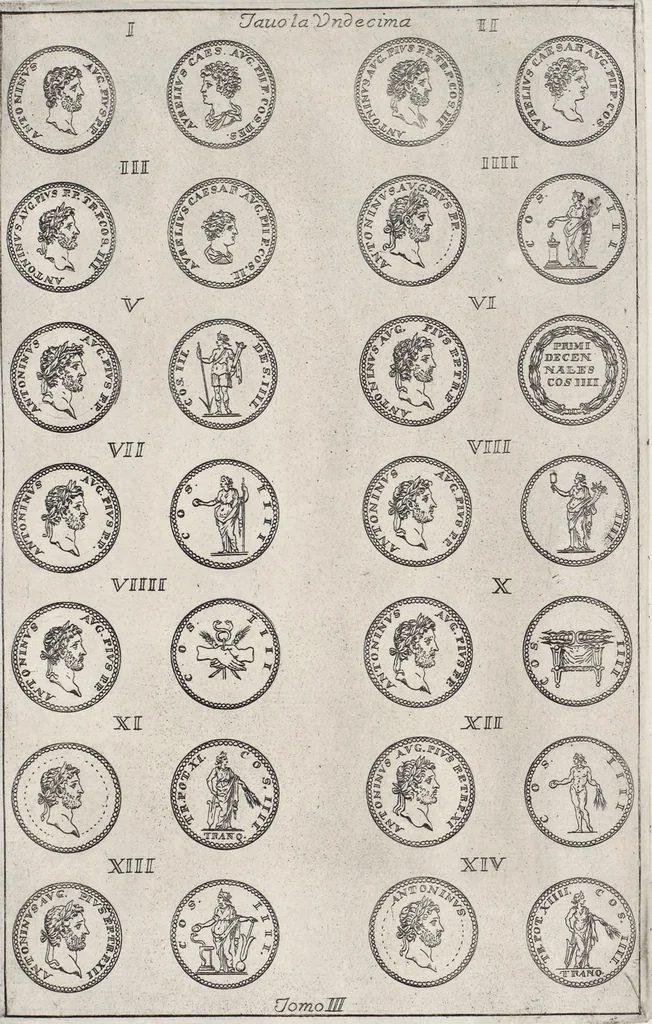 An illustration from I cesari in oro : raccolti nel Farnese museo, e pubblicati colle loro congrue interpretazioni, 1694, leaf 217