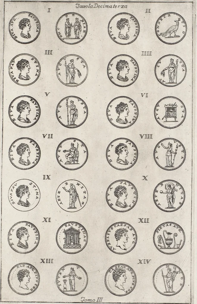 An illustration from I cesari in oro : raccolti nel Farnese museo, e pubblicati colle loro congrue interpretazioni, 1694, leaf 253